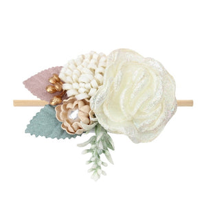 Pearl Baby Headbands Flower For Girls Handmade Bundle Nylon Elastic  Hair Band Baby Hairband Headdress Newborn Hair Accessories