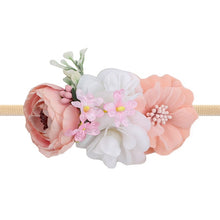 Load image into Gallery viewer, Pearl Baby Headbands Flower For Girls Handmade Bundle Nylon Elastic  Hair Band Baby Hairband Headdress Newborn Hair Accessories