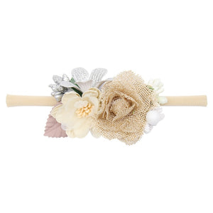 Pearl Baby Headbands Flower For Girls Handmade Bundle Nylon Elastic  Hair Band Baby Hairband Headdress Newborn Hair Accessories