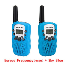 Load image into Gallery viewer, RETEVIS RT388 Walkie Talkie Children 2pcs Comunicador Children&#39;s radio Distance 100-800M Walkie-talkies Birthday New Year Gift