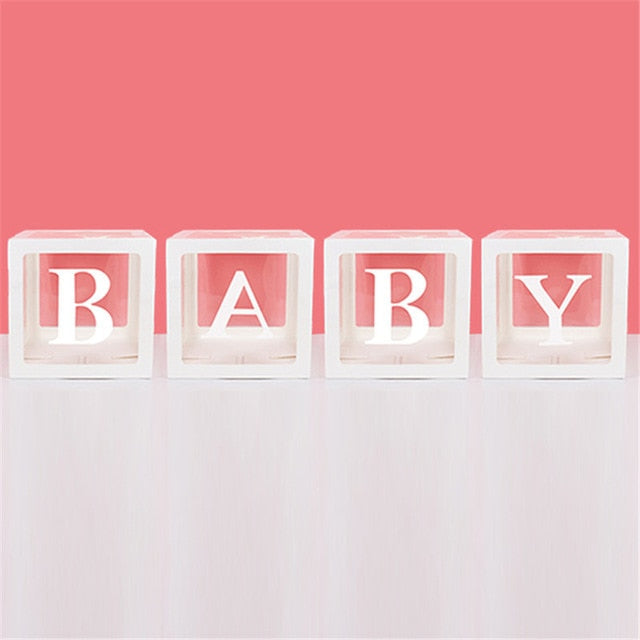 Baby 1st Birthday Decorations First Birthday Balloon Boxes with ONE Letter for baby shower Boy Girl 1 Year Old Birthday Backdrop