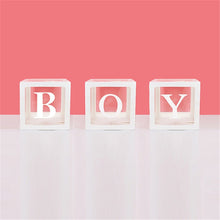 Load image into Gallery viewer, Baby 1st Birthday Decorations First Birthday Balloon Boxes with ONE Letter for baby shower Boy Girl 1 Year Old Birthday Backdrop