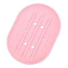 Load image into Gallery viewer, Soap Dish Plate Tray Holder Washroom Organizer Container Soft Silicone Bathroom Products Drain Soap Box