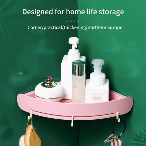 Wall Organizer Shelf Bathroom Corner Storage Caddy Shelf Shower Rack Wall Holder Shampoo Hold Shelf Home Washroom Gadget Shelves