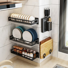 Load image into Gallery viewer, Stainless Steel Kitchen Storage Rack Wall Mounted Knife Holder Sauce Organizer Spice Storage Washroom Holders Racks