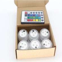 Load image into Gallery viewer, Swimming pool lights with remote control RGB dive light durable LED bulb portable underwater night light battery 3/10/13 leds