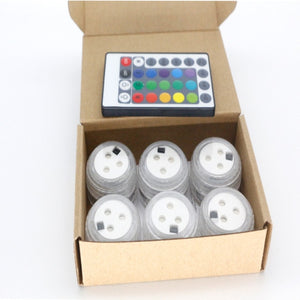 Swimming pool lights with remote control RGB dive light durable LED bulb portable underwater night light battery 3/10/13 leds