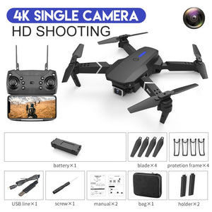 XKJ 2021 New E88 Pro Drone With Wide Angle HD 4K 1080P Dual Camera Height Hold Wifi RC Foldable Quadcopter Dron Gift Toy