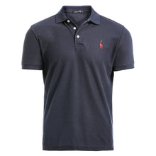 Load image into Gallery viewer, AIOPESON New Man Polo Shirt Mens Casual Deer Embroidery 35% Cotton Polo shirt Men Short Sleeve High Quantity polo men