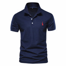 Load image into Gallery viewer, AIOPESON New Man Polo Shirt Mens Casual Deer Embroidery 35% Cotton Polo shirt Men Short Sleeve High Quantity polo men