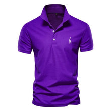 Load image into Gallery viewer, AIOPESON New Man Polo Shirt Mens Casual Deer Embroidery 35% Cotton Polo shirt Men Short Sleeve High Quantity polo men