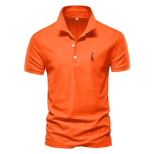Load image into Gallery viewer, AIOPESON New Man Polo Shirt Mens Casual Deer Embroidery 35% Cotton Polo shirt Men Short Sleeve High Quantity polo men