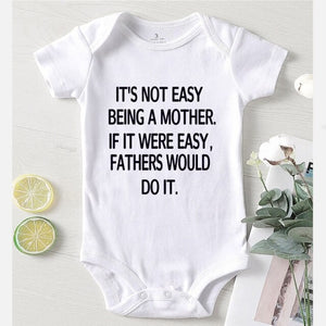 Toddler Items It's Not Easy Being A Mother Print New Born Baby Clothes One Piece Romper Children Jumpsuits Girls Outfits