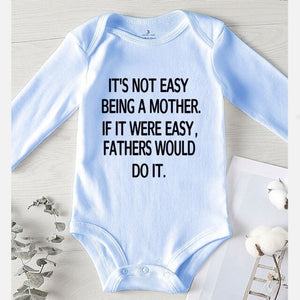 Toddler Items It's Not Easy Being A Mother Print New Born Baby Clothes One Piece Romper Children Jumpsuits Girls Outfits
