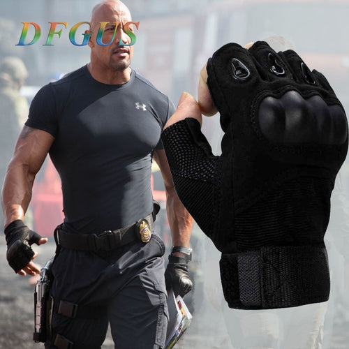 2021 Sale Us Army Men's Tactical Gloves Outdoor Sports Half Finger Military Combat Anti-Slip Carbon Fiber Shell Tactical Gloves
