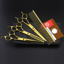 Load image into Gallery viewer, 3Pcs/Set 7&quot; Pet Scissors For Dog Grooming Scissors Set Hair Cutting Tools Kit Straight Curved Thinning Shears Clippers For Dogs