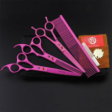 Load image into Gallery viewer, 3Pcs/Set 7&quot; Pet Scissors For Dog Grooming Scissors Set Hair Cutting Tools Kit Straight Curved Thinning Shears Clippers For Dogs